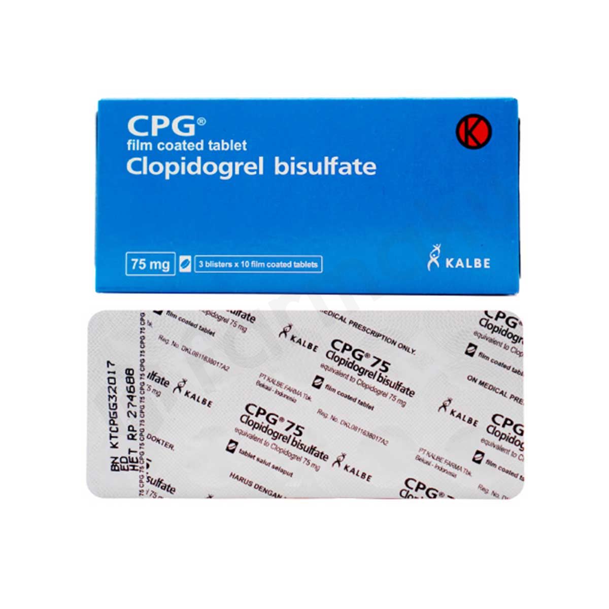 Clopidogrel 75 mg 10 Tablet